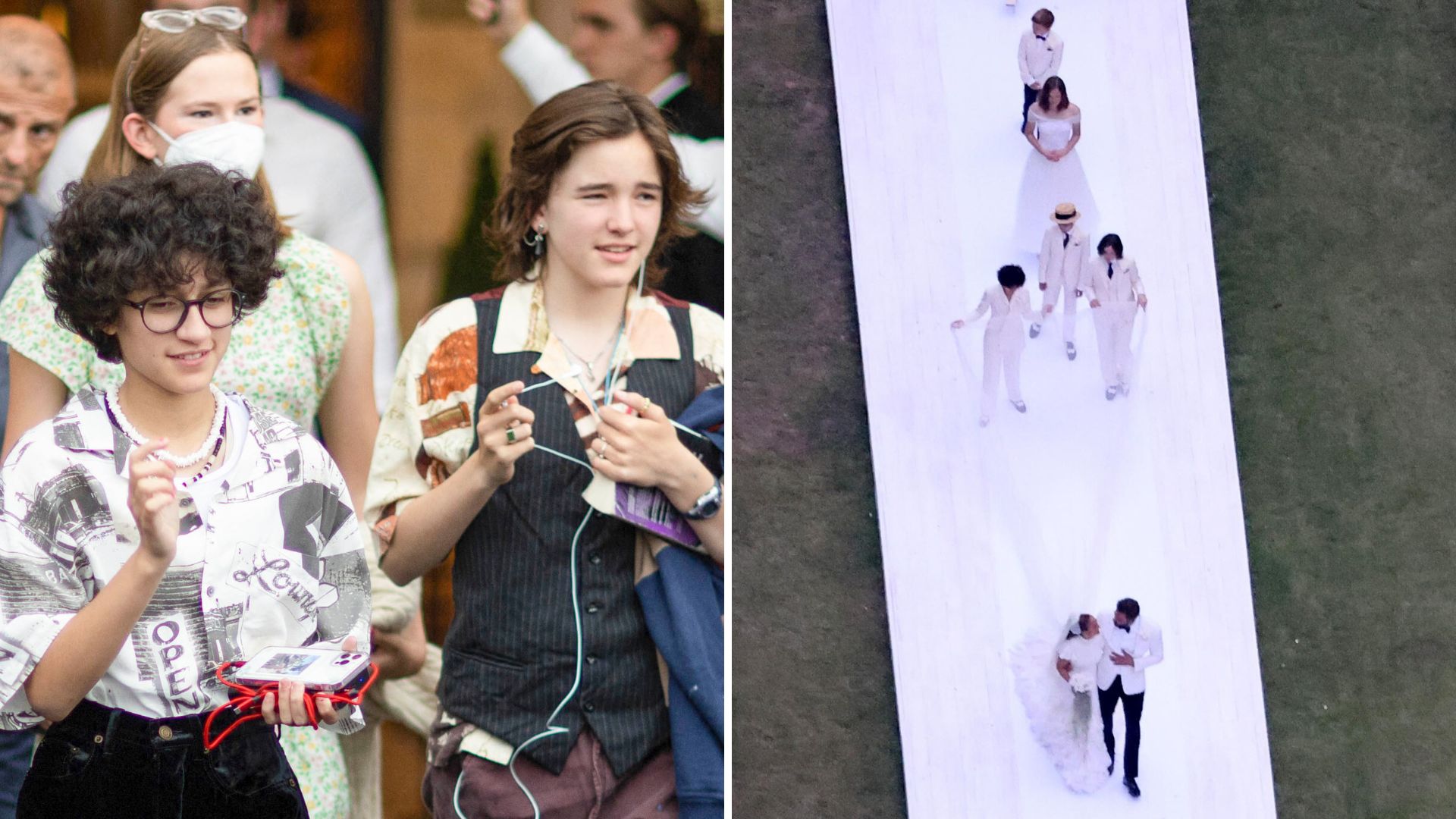 JLo y Ben Affleck boda los looks de Emme y Seraphina y todos sus hijos